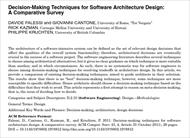 ترجمه مقاله روش ‌های تصمیم گیری برای طراحی معماری نرم ‌افزار، به همراه اصل مقاله