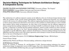 ترجمه مقاله روش ‌های تصمیم گیری برای طراحی معماری نرم ‌افزار، به همراه اصل مقاله